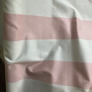 Waverly Pink and White Bermuda Stripe Fabric